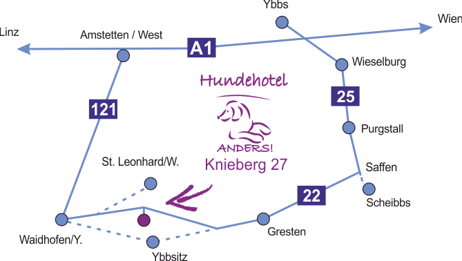 Hundehotel Anders! Anfahrt