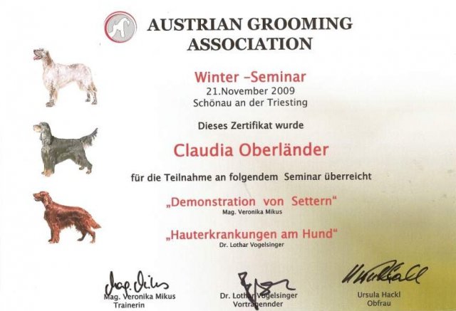 Hundesalon Anders! Zertifikat 18