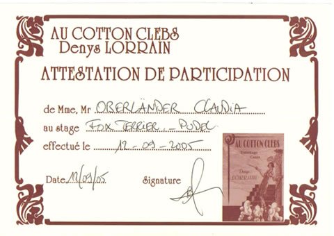 Hundesalon Anders! Zertifikat 6